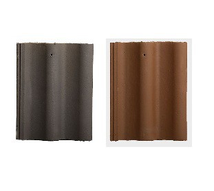 Condron Low Pitch Double Pantile Roof Tile (Anthracite, Turf Brown) Image